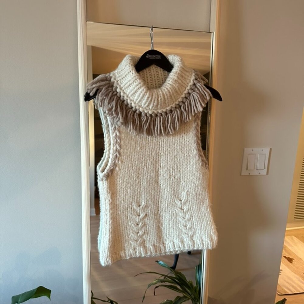 NWT Handknit & Heartfelt by Anthropologie Alpaca-blend Vest - Size XS/S